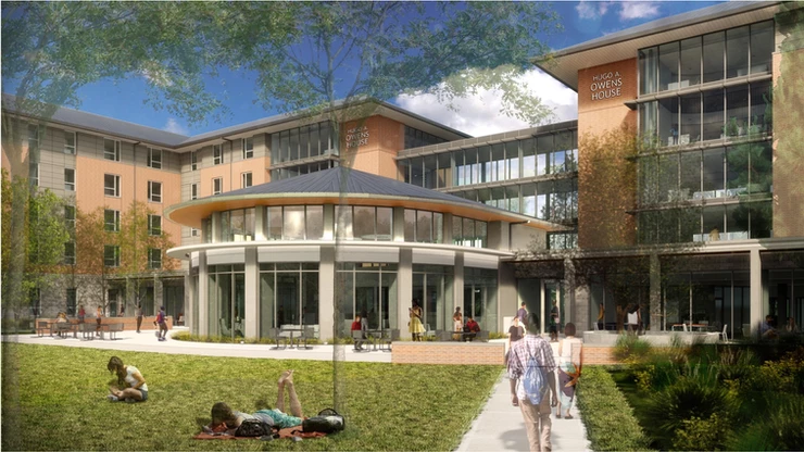This is a design sketch of how Owens House may look when it is completed. Design may be subject to change. Courtesy of ODU Facilities Management.
