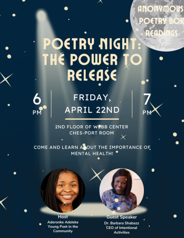 Poetry Night: The Power to Release will take place on Apr. 22 
