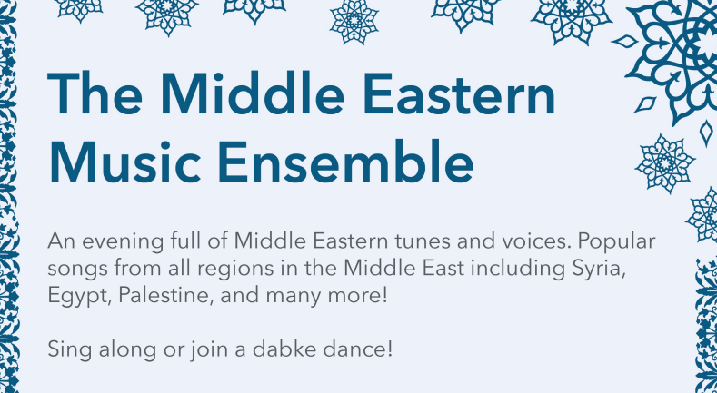 The Middle Eastern Music Ensemble is coming to Old Dominion University to give a concert at Chandler Recital Hall on Feb. 17 from 7 p.m. to 9 p.m. Photo courtesy ODU Office of Intercultural Relations. 