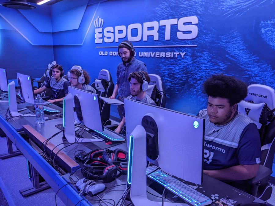Members of the ODU Esports Call of Duty team compete in their match. 