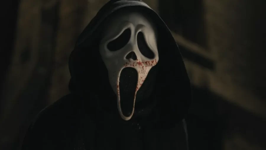 Ghostface in the opening of Scream VI. Credit to Spyglass Media Group.
