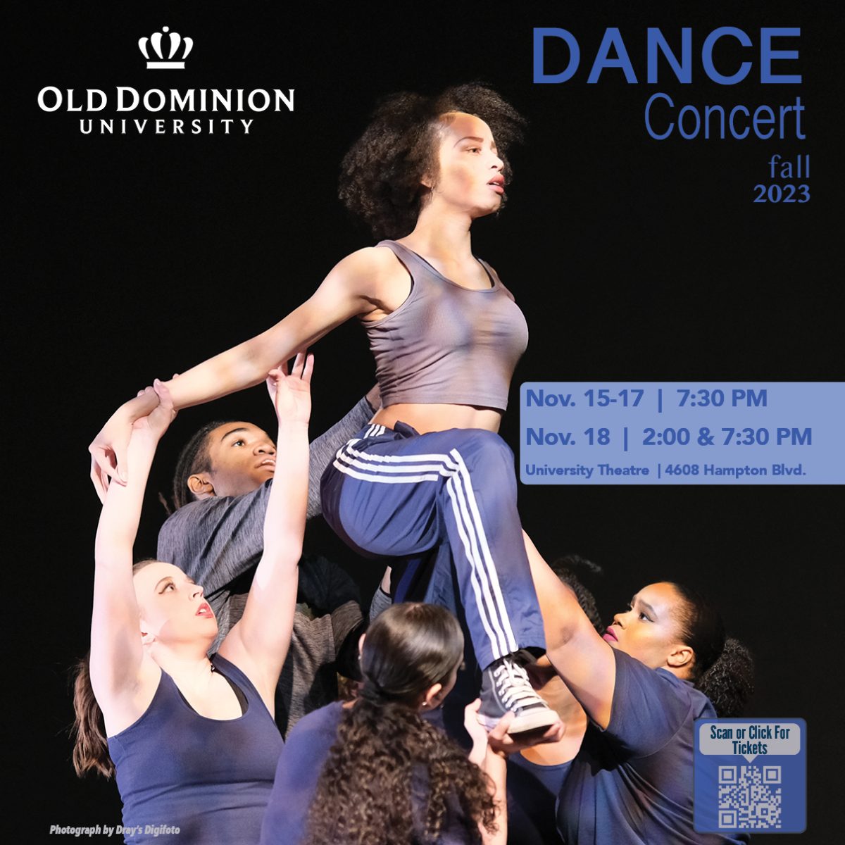 Flyer for the fall 2023 UDT concert. Via @odudance