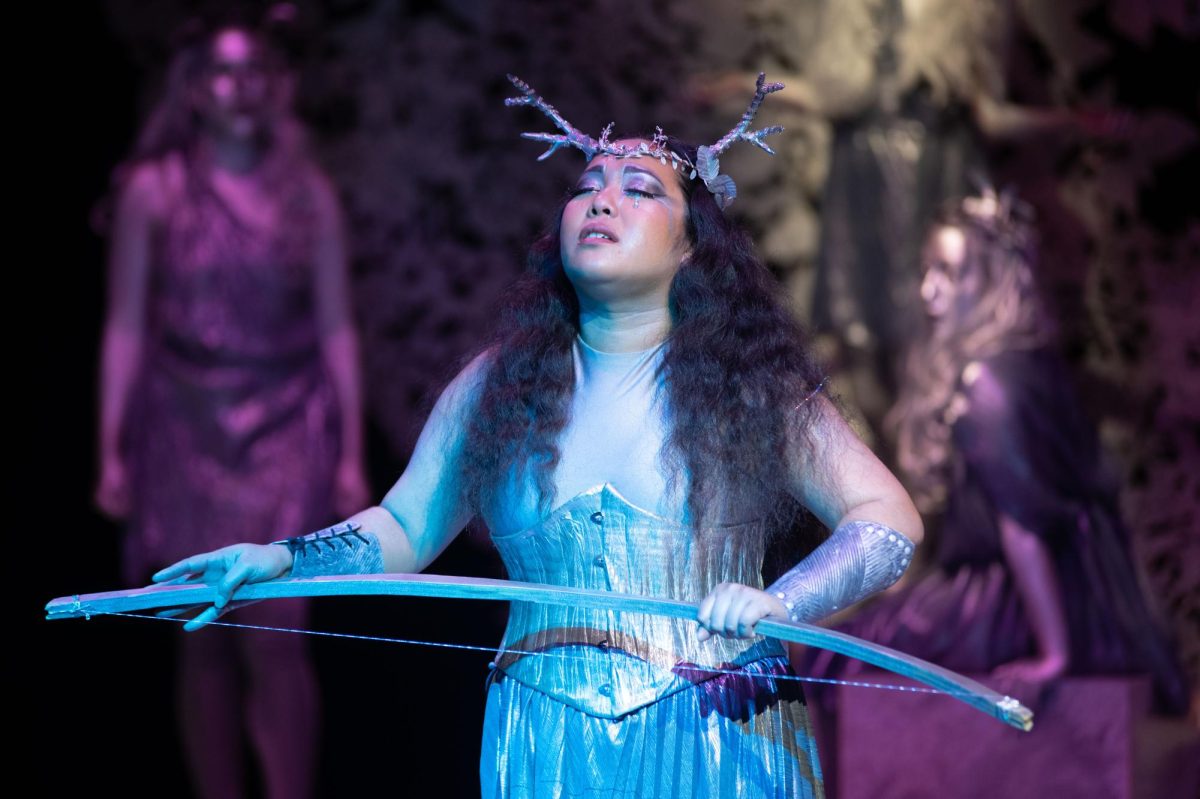 Anna Sosa as Artemis in Artemis, I by Deborah Wallace, performed at the Goode Theatre in February 2023.