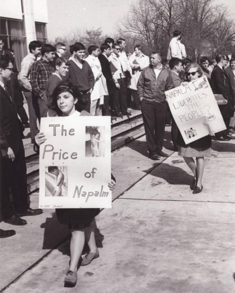 SDS Protest Outside Webb Center, February 28th, 1967