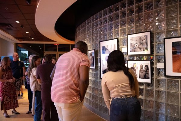 Gallery goers viewing "Through Their Lenses"