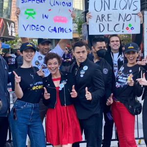 Video game voice actors on strike over layoffs and AI use, December 2023