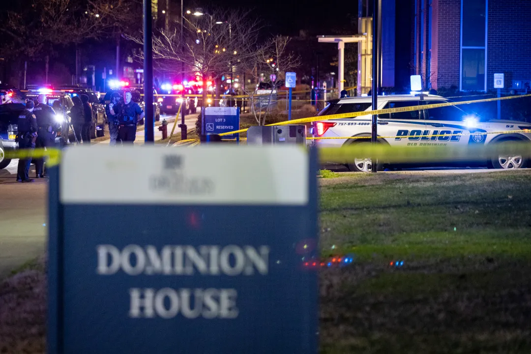 Photo courtest of Billy Schuerman at The Virginian-Pilot, from the story “2 men shot on ODU campus have died, police say”
