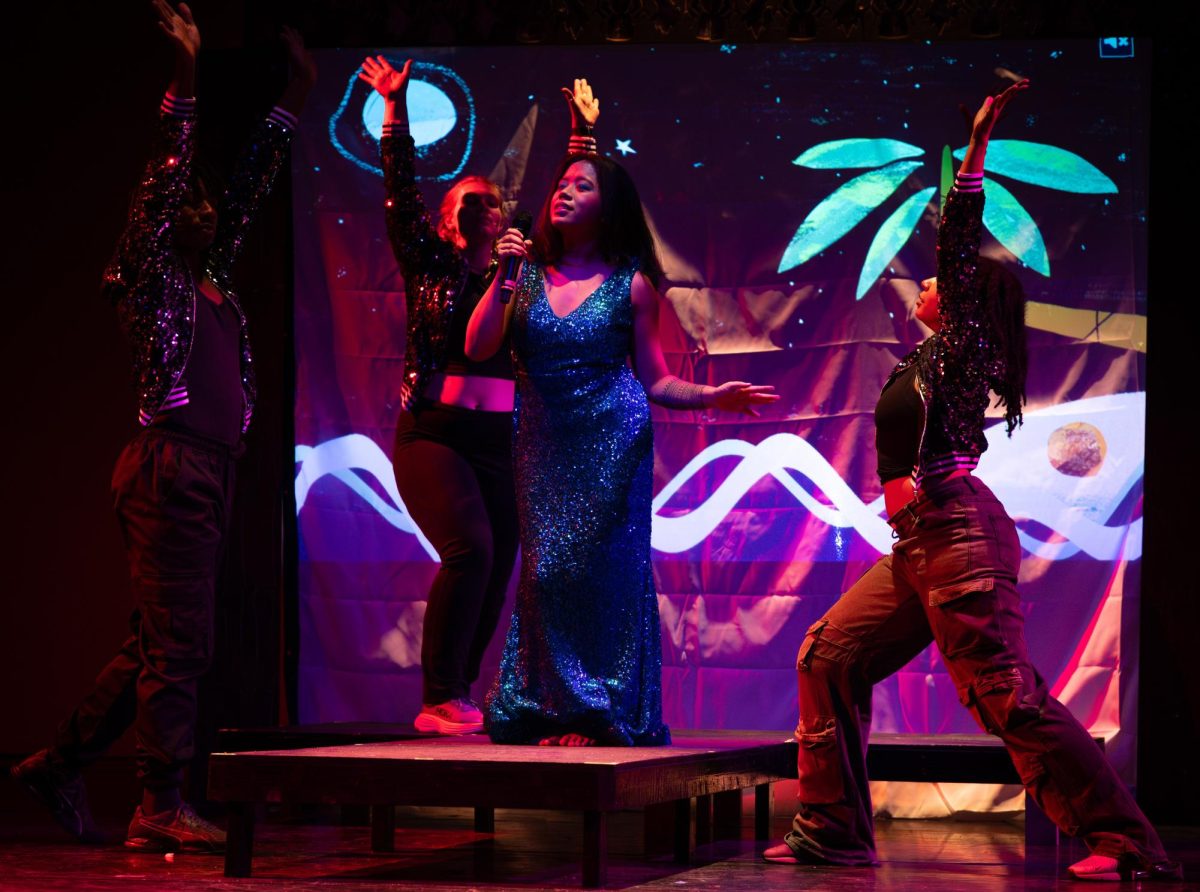 Maya Pagtakhan (center), Mars Sanders, Austin Douglas, and Mila Toney perform in "The Great Filipino American Aswang Pageant."