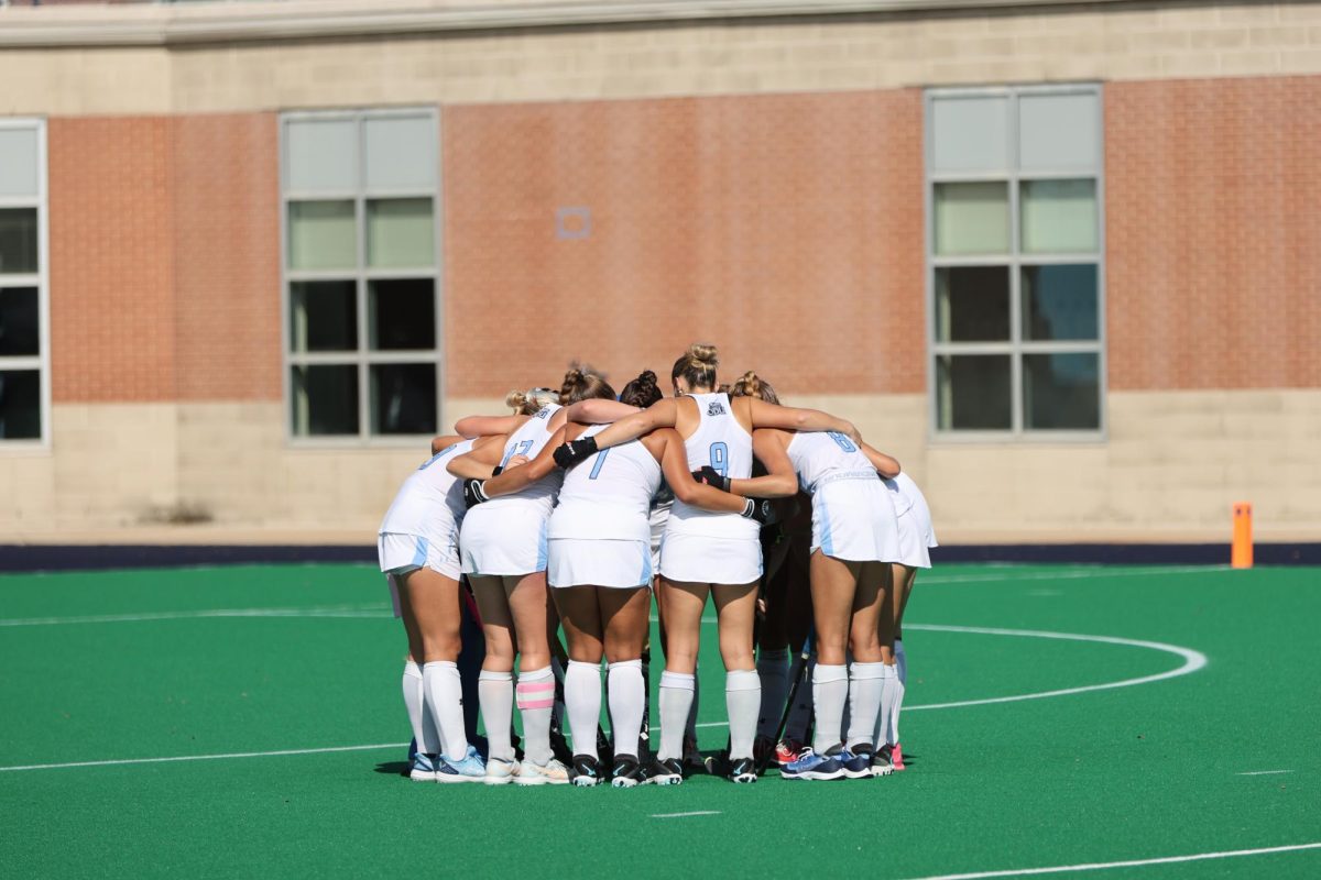 ODU Field Hockey Huddles Up.