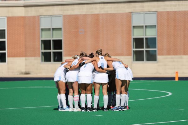 ODU Field Hockey Huddles Up.